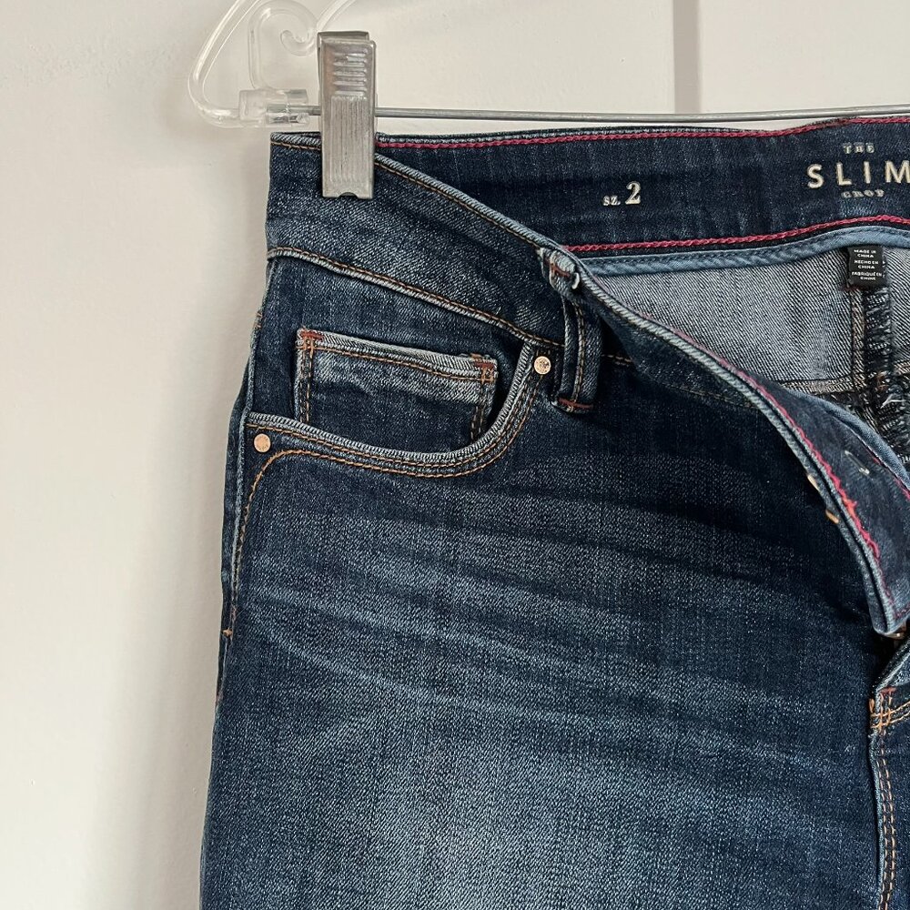 White House Black Market High Rise Straight Crop Jeans - Picture 6 of 6